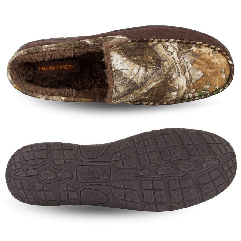 Realtree Men's Memory Foam Camo Moccasin House Slipper Indoor/Outdoor, Camo, Medium - Image 5